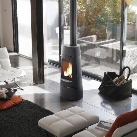 Piec wolnostojący 8 kW ARATOS antracyt
