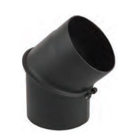 Kolano nastawne czarne 45* gr. 2mm 