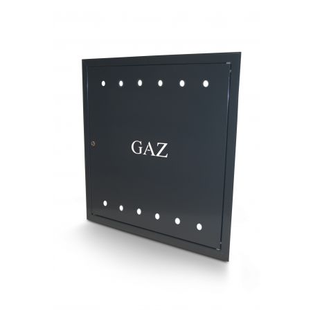 Drzwiczki gazowe antracyt 60x60 cm z kluczem GAZ