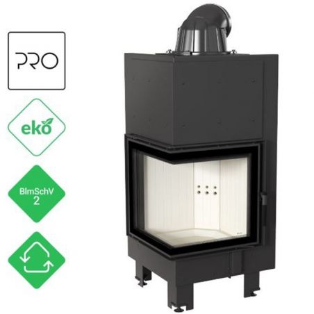 Wkład kominkowy 12 kW MBN L BS lewy (szyby łączone bez szprosa)