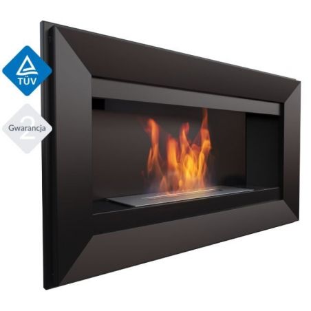 Biokominek CHARLIE 880x510 mm czarny z biopojemnikiem TÜV