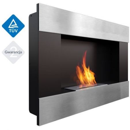Biokominek BRAVO 900x652 mm szlifowany z biopojemnikiem TÜV