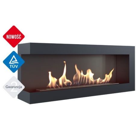 Biokominek DELTA lewa 1200x280 z biopojemnikiem TÜV