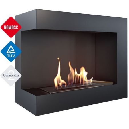 Biokominek DELTA lewa 600x280 z biopojemnikiem TÜV