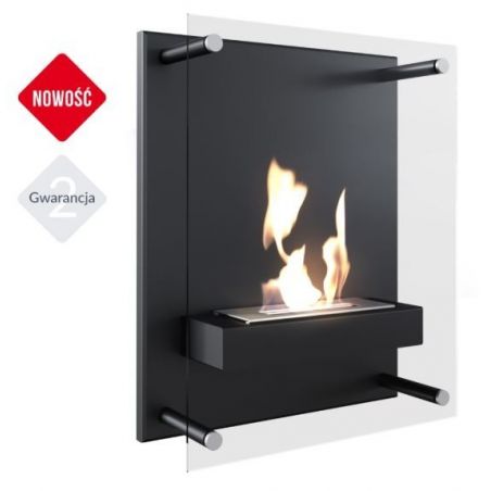 Biokominek GLASS czarny z certyfikatem TÜV