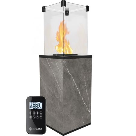 Ogrzewacz gazowy wolnostojący PATIO MINI NATURALI PIETRA GREY - automatyka pilot