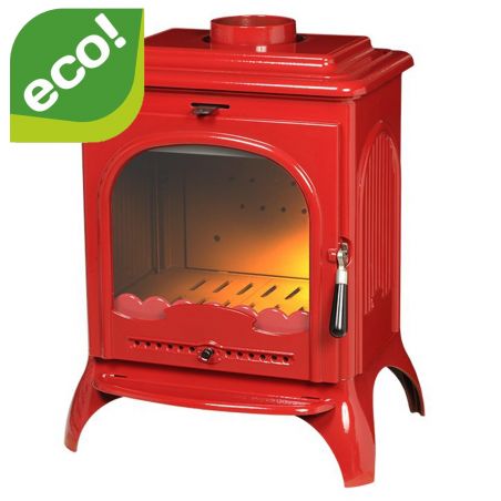 Piec wolnostojący INVICTA SEVILLE 2 7kW czerwona emalia