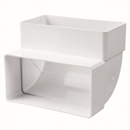 kolano pionowe prostokątne 90 ° PVC 120x60mm 