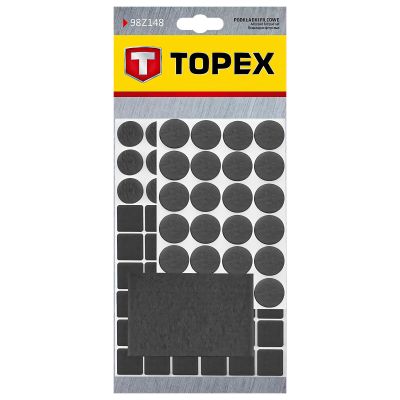 Podkładki filcowe samoprzylepne szare TOPEX 106 szt.