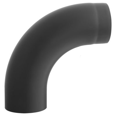 Kolano gięte niskie z blachy czarnej 90° 2mm