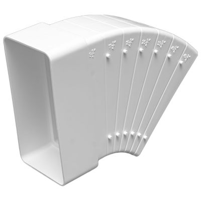 Kolano poziome wielokątne 3-48° PVC 110x55mm