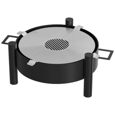 Palenisko ogrodowe ROTONDO z rusztem mobilne ognisko grill