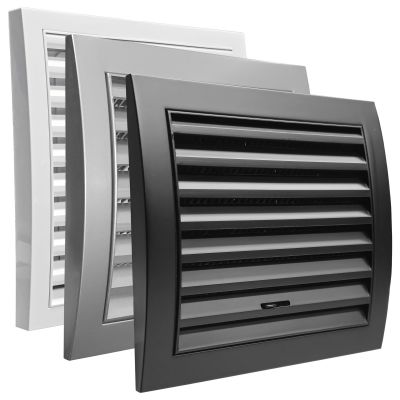 Kratka wentylacyjna zamykana z siatką OW8