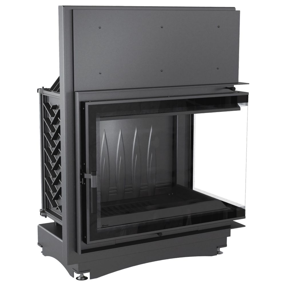 Wkład kominkowy narożny prawy żeliwny AMELIA DECO 21kW | ø200mm