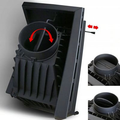 Wkład kominkowy narożny prawy żeliwny AMELIA DECO 21kW | ø200mm