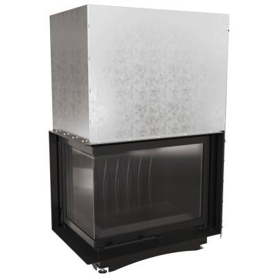 Wkład kominkowy narożny lewy żeliwny AMELIA Gilotyna 21kW | ø200mm