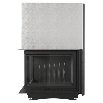 Wkład kominkowy narożny lewy żeliwny AMELIA Gilotyna 21kW | ø200mm