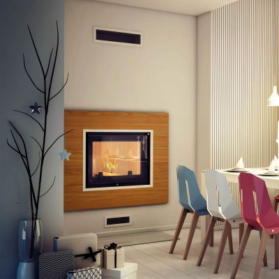 Wkład kominkowy płaszcz wodny żeliwny AMELIA Gilotyna 21kW | ø220mm