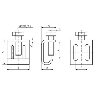 Zacisk połączenie do kanałów wentylacyjnych GCV 2,5mm