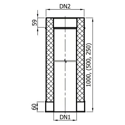 Rura prosta dwuścienna żaroodporna czarna