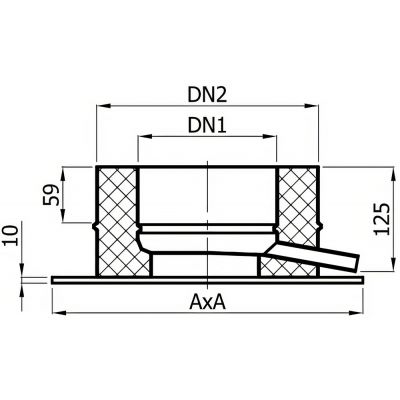 Miska do odprowadzania kond. dwuścienna żaroodporna czarna