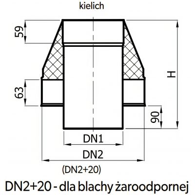 Ustnik dwuścienny żaroodporny czarny