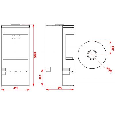 Piec wolnostojący PANADERO AKITA 7,4kW