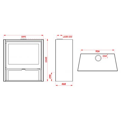 Piec wolnostojący PANADERO GRAND ALLEGRO 12,7kW
