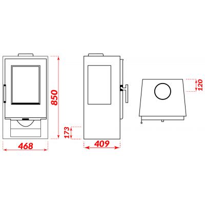 Piec wolnostojący PANADERO ANDES 7,5kW