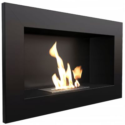 Biokominek GOLF CZARNY 648x374mm z biopojemnikiem TÜV