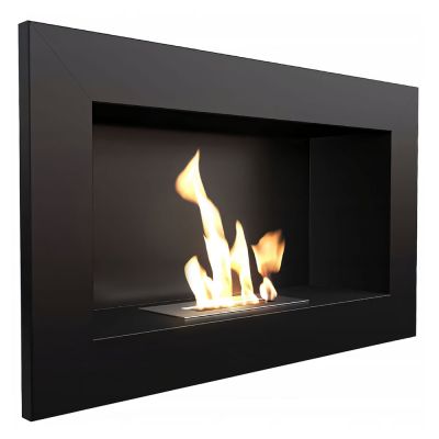 Biokominek GOLF CZARNY 648x374mm z biopojemnikiem TÜV