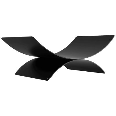 Kosz czarny na drewno 44,5x17,3x28,0