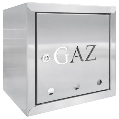 Skrzynka Szafka Gazowa 25x25x15cm NIERDZEWNA SZLIF bez pleców